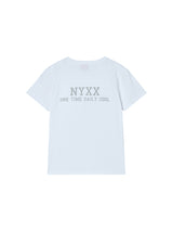 NYX フラッグアップリケTシャツ ホワイト