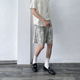 Mottled Wash Structured Shorts