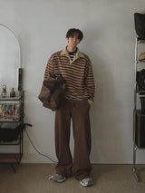 ASCLO D Ring Curve Sweat Pants (3color)