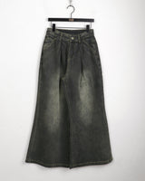 Meto semi bootcut wide denim pants