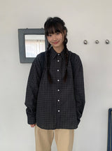 [unisex] ミルパブチェックオーバーシャツ