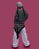 papa cargo denim pants