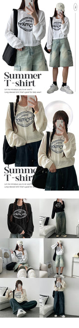 Summer Lettering Cropped Knitwear