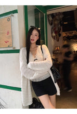Best Lace V-neck Frill Sleeveless T-shirt