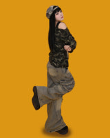 camo 88 one-shoulder T (2color)