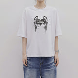 HOLY HEART ANGEL OVER FIT SHORT-SLEEVED T-SHIRT_WHITE