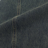 GJ5096 Biker incision wide denim (2 colors)