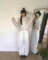 Onyu シースルーフリルドットウィンドブレーカー ジップアップ