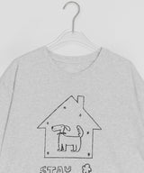 リツカ ドッグプリント ルーズフィット ショートスリーブ Tシャツ