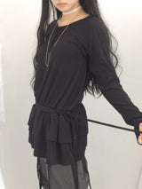 サイドストラップフリルワンピース