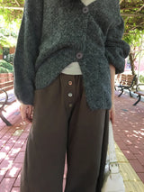 Danf Button Wide Balloon Pants