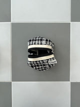Clam round pouch _ Tweed gray