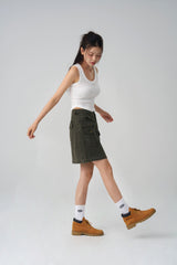 (W) over-pocket skirt