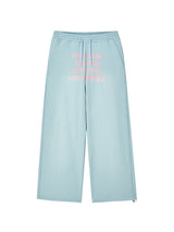 WASHED WIDE SWEATPANTS LIGHT BLUE