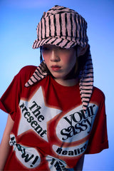 ロールアップピンタックTシャツ
