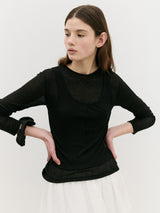 NUBASIC TENCEL T-SHIRT SET BLACK
