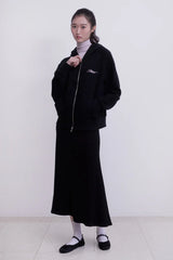 【即日発送】 Raglan 2way Hood Zip-up (BLACK) 
