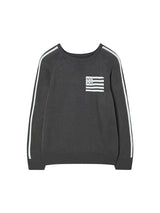 FLAG BOATNECK KNIT CHARCOAL