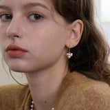 Pearl berry drop earring