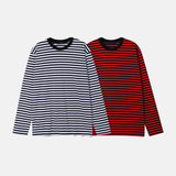 ストライプオーバーフィットカジュアル長袖Tシャツ