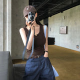[BELLIDE MADE] Basic round camisole & sleeveless