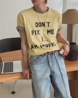 Fix Slogan Lettering Short Sleeve T-shirt
