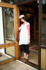 Rue Striped 3/4 Sleeve T-shirt (2color)