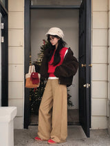 【BELLIDE MADE】裏毛起毛オールデイベーシックコットンワイドパンツ