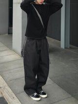 Ruiner Leather Pocket Raw Denim Pants