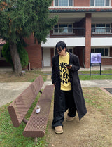 No.0983 wool 30 P line long COAT (3color)