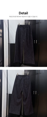 インディゴワイドデニムパンツ