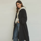 90s Classic Fishtail Long Bomber Jacket_Black
