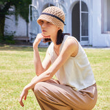 VZ Long Label Half Punching Bucket Hat / Beige