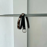 Panelled Crocodile Leather Belt