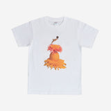 オレンジ & フラワーTシャツ