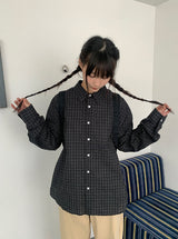 [unisex] ミルパブチェックオーバーシャツ