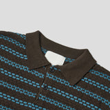 Letter Collar Half Knit (3color)
