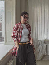 Motsu Loose Fit Checkered Shirt