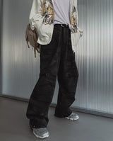 Coil camo snap parachute pants