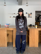 カンラブプリンティングオーバー長袖Tシャツ