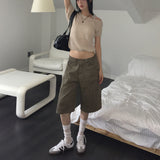 Chet Vintage Cargo Half-Length Bermuda Pants