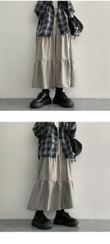 Jude Peach Cotton Cancan Long Skirt