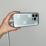 [MADE]  ポルカ レース スマホケース ミント (clear jelly hard)