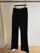 Front pocket semi bootcut pants