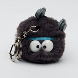 dumbbell pompom health key chain