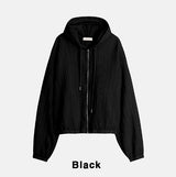 Uni Summer Light Crop Hooded Zip-Up