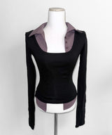 rumi collared tee (3colors)