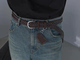 ASCLO Key Ring Weave Leather Belt (2color)