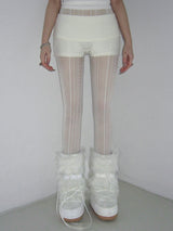 Wool flap shorts