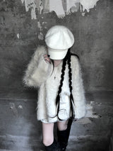 soft knit beret cap (2color)